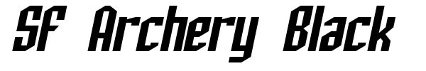 SF Archery Black font preview